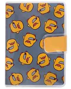 Записная книжка А7 80л кл. "Уточка с ножом" в ПВХ-обложке, на кнопке