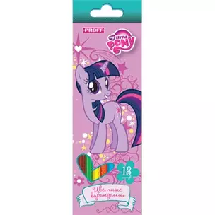 Карандаши цветные 18цв "My little pony" к/к, Proff — 228997 — 1