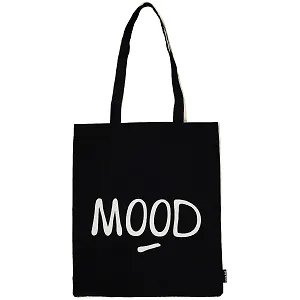 Сумка-шоппер Mood (черная,-бежевая) текстиль 40см.*32см.