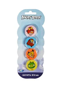 Магниты Angry Birds (84458) (4шт) (30мм) (блистер)
