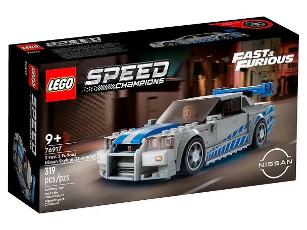 76917 Конструктор детский LEGO Speed Champions Автомобиль Skyline GT-R (R34), 319 деталей, возраст 9+ 3169392 — 2