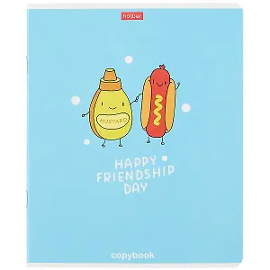 Тетрадь в клетку Hatber, "Вкусная дружба", 48 листов, в ассортименте