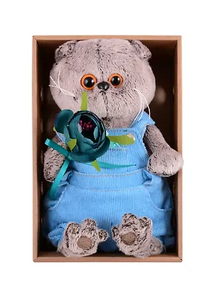 Игрушка мягкая Budi Basa, Басик в голубом комбинезоне с розочкой (19 см) (Ks19-142) 2834864