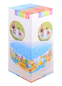 Бассейн ненадувной с плоским бортом 122х25 см. Утиный риф INTEX. (в коробке) Арт. 58477NP