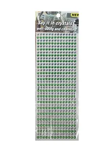 Стразы -бусины большие (1461-4A/1) (белые/зеленые)