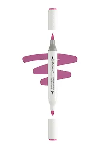 Маркер акриловый "Сонет" красно-фиолетовый, двусторонний, перо кисть/пуля