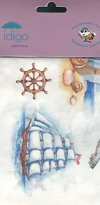 IDIGO декупажная карта 32*45 маяк якорь парусник d8100