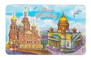 Магнит винил большой Спас и Исаакий. Аква