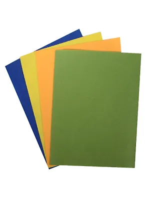 Набор листов фетр (А4) (4 шт) (синий, желтый, зеленый, персиковый) (упаковка) 2474893