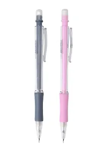 Карандаш механический 0,5мм "ЧЕРНОЕ И РОЗОВОЕ", с ластиком, НВ