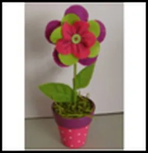 Декорат. украшение для интер. Цветочек в горшочке (23304) (25см)