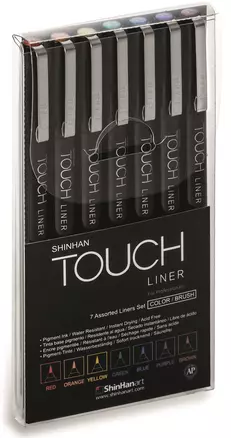 Ручки капиллярные  7цв TOUCH Liner Brush , блистер, TOUCH — 2952035 — 1