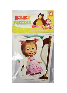 Мягкие пазлы Baby Puzzle Маша и Медведь Маша разная (VT1106-42) (3+) (упаковка)