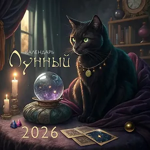 Календарь 2026г 300*290 "Лунный календарь" настенный, на скрепке
