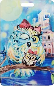 Чехол для карточек Подмигивающая сова с совенком