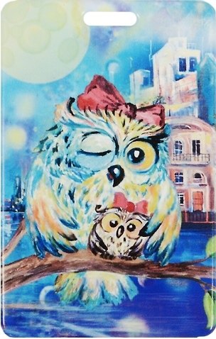 Картхолдер «Подмигивающая сова с совенком» 2484870 — 1