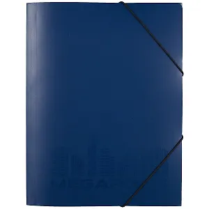 Папка на резинке А4 "MEGAPOLIS" пластик, синий, Erich Krause