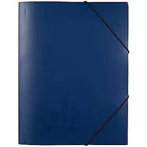Папка на резинке А4 "MEGAPOLIS" пластик, синий, Erich Krause — 259453 — 1
