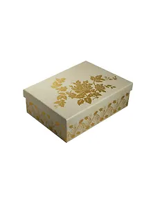 Коробка подарочная "Golden tracery" 22*15*6.5 прямоугольная, гологр.тиснение, картон, Вейксинг