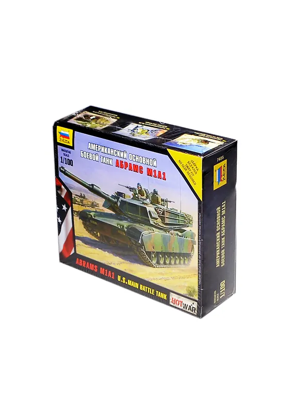 Сборная модель ЗВЕЗДА, Танк Американский основной боевой M1A1 (1:100) 7405 2374264 — 2