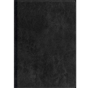 Книга для записей А4 120л лин. "Classic" черная, иск.кожа, поролон, тонир.бумага, ляссе, Listoff