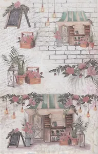 Рисовая бумага для декупажа "Цветочная лавка"