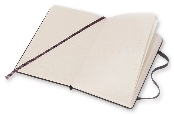 Книга для записей А5, 120 листов в точку "Classic Large", черная, жесткая обложка, резинка, Moleskine 242490 — 5