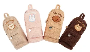 Пенал-рюкзачок "Curls", мех, ассорти