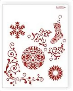 Трафарет пластиковый многоразовый Шар Носочек Ажур (20х25) (НГ016)