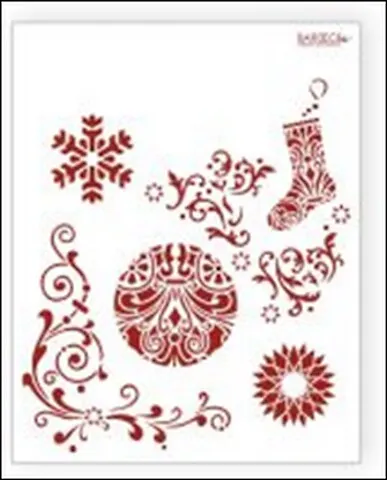 Трафарет пластиковый многоразовый Шар Носочек Ажур (20х25) (НГ016) 2288631 — 1