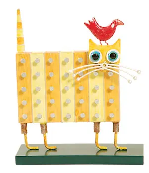 Декор интерьера "Кот" для ключей (дер/мет) (15892) 2193341