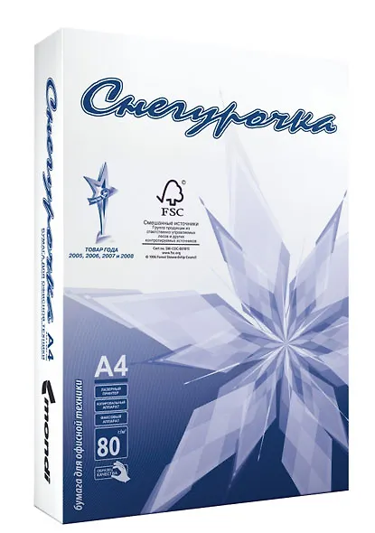 Бумага А4, 500 листов, «Снегурочка», Снегурочка 200113 — 1