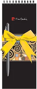 Блокнот 8*21 60л "Lois Blanc" 7БЦ, спираль, шар.ручка, бант, инд.уп., Pierre Cardin