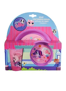 Маленький зоомагазин Набор пластиковый из 3-х предметов сиреневый