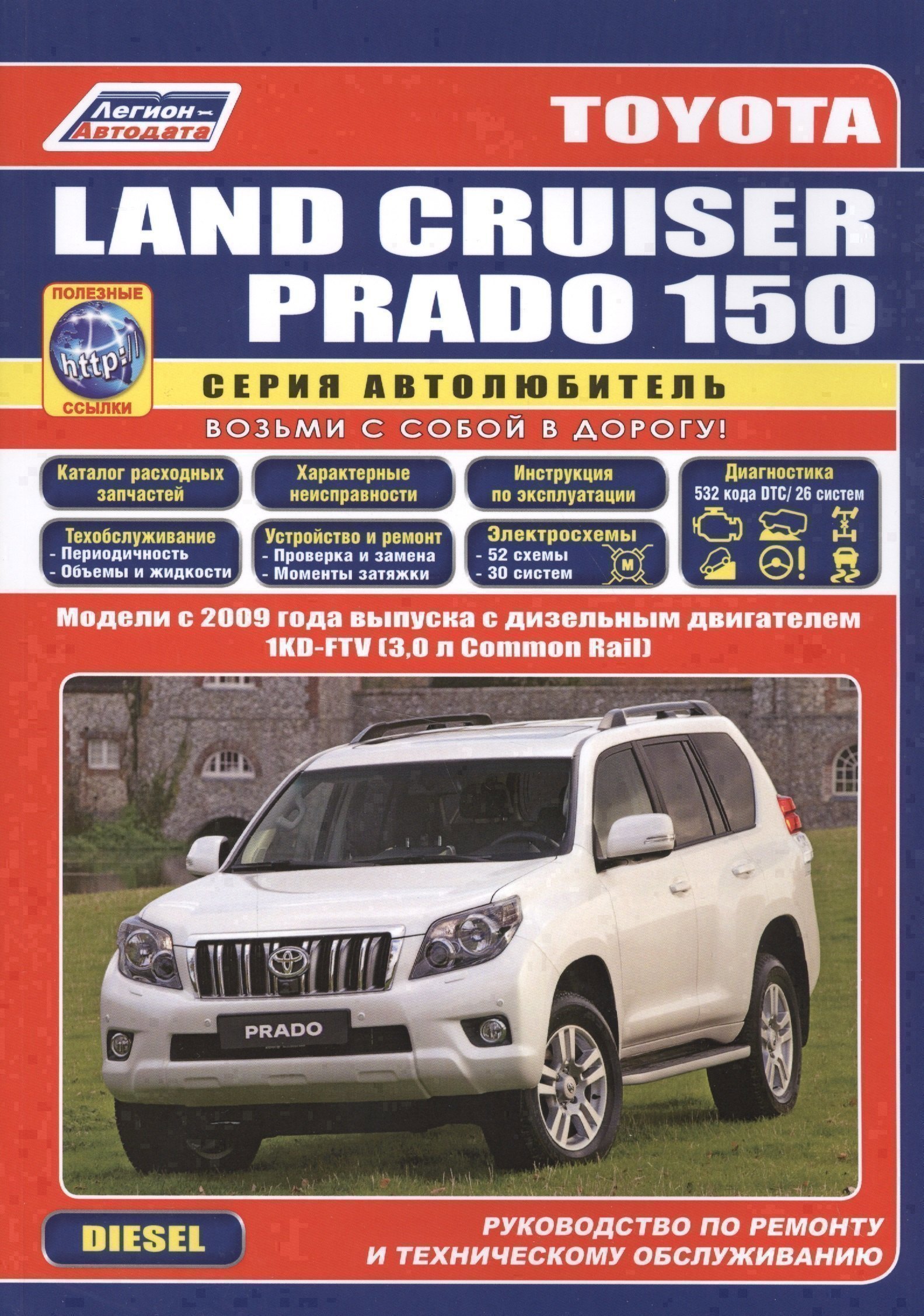 

Toyota Land Cruiser Prado 150. Модели c 2009 года выпуска с дизельным двигателем 1KD-FTV (3,0 л. Common Rail). Руководство по ремонту и техническому обслуживанию (+ полезные ссылки)