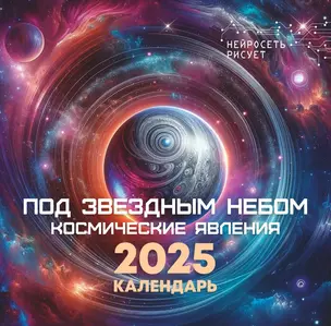 Календарь 2025г 300*300 "Под зведным небом. Небесные явления. Нейросеть рисует" настенный, на скрепке — 3051802 — 1