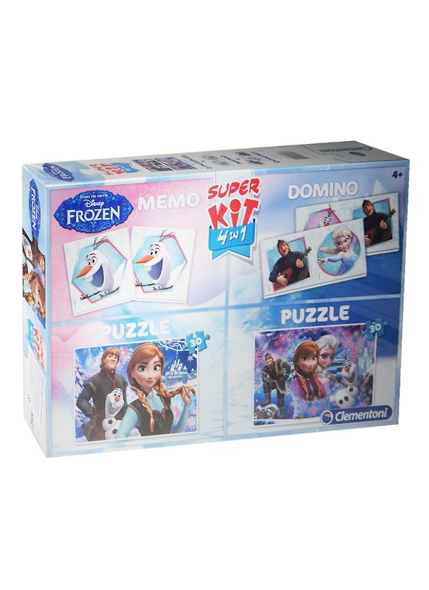 Набор Пазл 2х30К+Мемо+Домино 08208 Clem. Disney Frozen Холодное сердце (3х24см) (4+) (коробка) 2495028 — 1