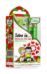 Набор Love is Бальзам для губ Арбуз-ананас+карамель (ПВХ бокс) (12х6,5) (Гк-134/15)