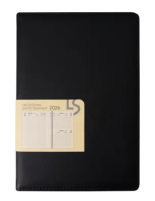 Ежедневник датированный 2026 год, А5, 176 листов, "Maple", черный 3114853