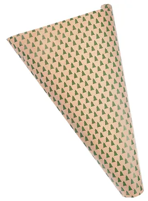 Бумага упаковочная 70*100см "Зеленыеёлки"крафт,НГ,инд.уп. 3118165