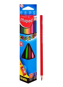 Карандаши цветные Maped, ColorPeps, 12 цветов с точилкой