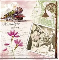 Наб. салф. для декупажа Поезд/Орнамент (661150/6010) (2шт) (упаковка)