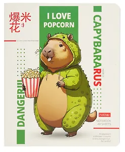 Тетрадь 48л кл. "Заврики" скоба, скругл.углы, ассорти 