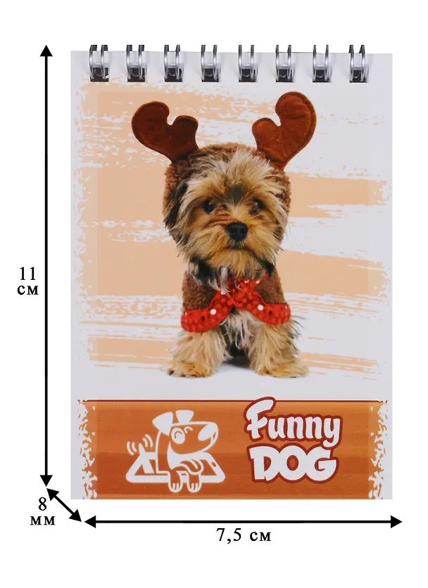 Блокнот А7 40 листов клетка "Funny puppy" 245850 — 3
