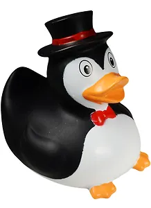Игрушка для ванной, уточка резиновая FUNNY DUCKS "Уточка пингвин"  (1976)