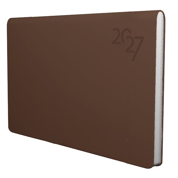Планинг дат. 2027г. 64л "Soft Touch" американо, карманный, иск.кожа, интегр.переплет, тонир.блок, скругл.углы, ляссе, инд.уп 3173945 — 1