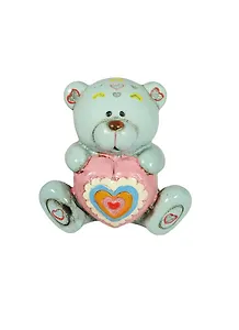 Копилка полистоун Мишка с розовым сердцем (9,8х8х9) (865505)