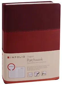 Ежедневник недатированный А5 160 листов "Patchwork" бордовый