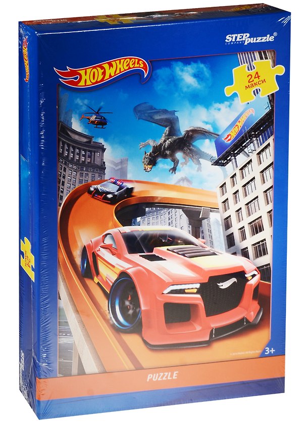 Пазл Mattel Hot Wheels Step puzzle maxi 24эл. 50x34,5см 90029 2561433 — 1
