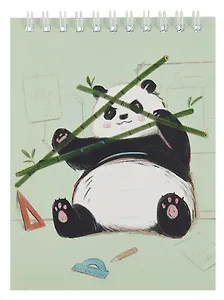 Блокнот А6 60л "Панда" спираль